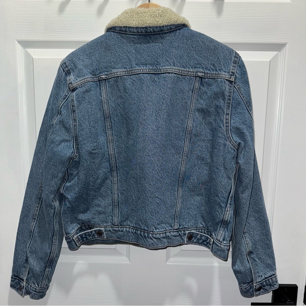 NWT {LEVI’S} Original Denim Sherpa Trucker Jacket, XL - Picture 7 of 10